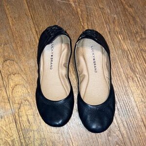 Lucky Brand Black Leather Flats